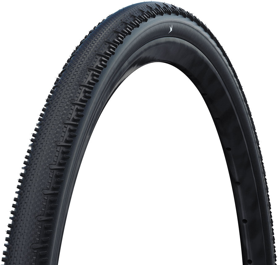 Schwalbe G-One RS Tire - 700 x 50 Tubeless Folding BLK Performance RaceGuard Addix Green E-25
