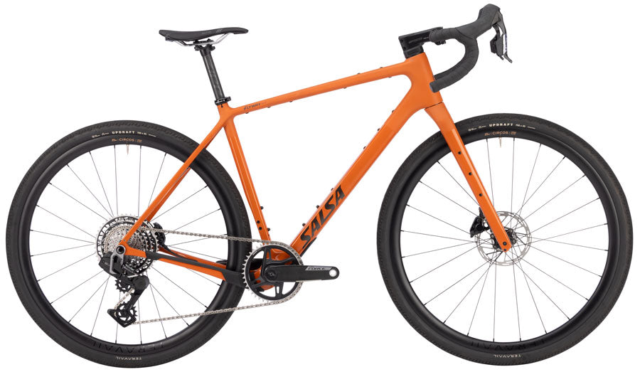 Salsa Flyway C DLX Force XPLR AXS 13 Bike - 700c Carbon Amber Medium/Large