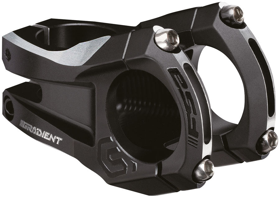 Full Speed Ahead Gradient 35/31.8 Alloy MTB Stem 2D Forged AL6061 +6° Bead BlastedAnodized BLK