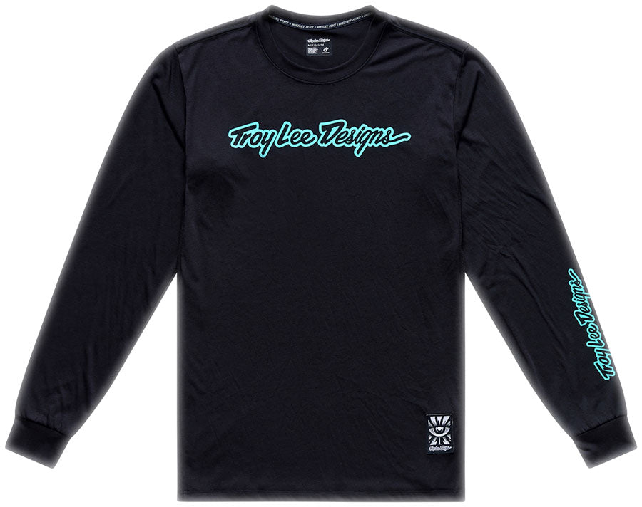 Skyline Ride LS Tee Signature Black / Real Teal - MD