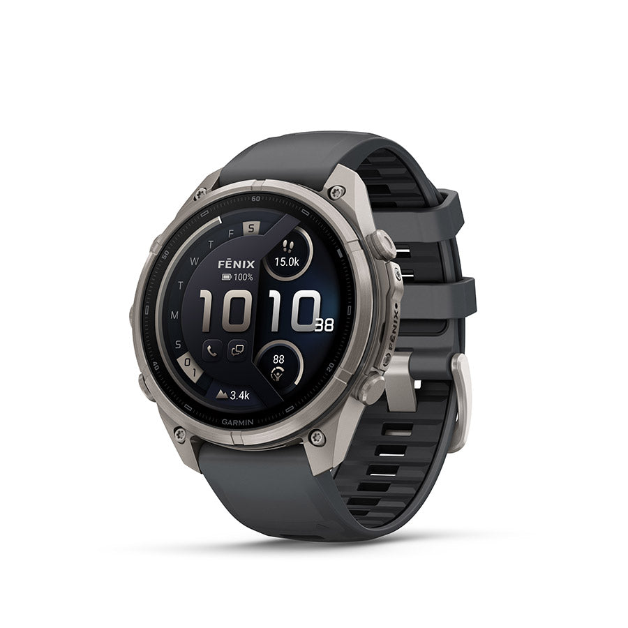Garmin fenix 9 Pro inReach 47mm Watch Watch Color: Grey Wristband: Graphite/ Black - Silicone