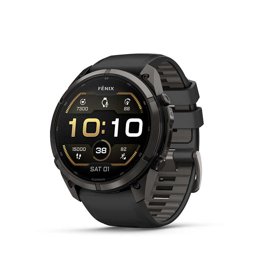 Garmin fenix 9 Pro 51mm Watch Watch Color: Black Wristband: Black/ Pebble Grey - Silicone