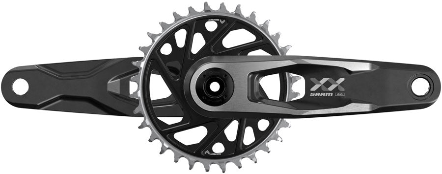 SRAM XX Downhill T-Type Crankset - 165mm 7-Speed 34t 3mm Offset Chainring Direct Mount 55mm Chainline DUB Wide Spindle BLK