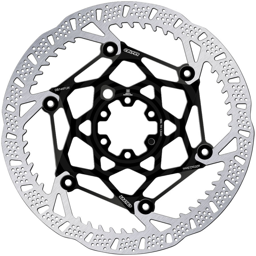 Galfer Shark Evo Disc Brake Rotor - 203mm x 2.0mm 6-Bolt Black