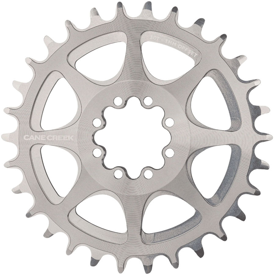 Cane Creek Direct Mount Chainring - 38t 8-Bolt Direct Mount 3mm Offset Ti Gray