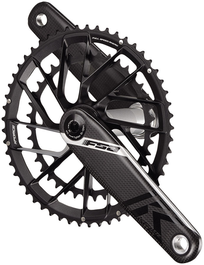 Full Speed Ahead K-Force Team Edition 2x Crankset -165mm 50/34t 11-Speed Direct Mount Chainring 386EVO Spindle Carbon/BLK