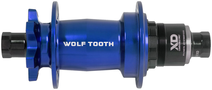 Wolf Tooth Mountain Rear Hub - 12 x 148mm 6-Bolt XD Innerdrive Ratchet 60 Blue J-Bend 28H