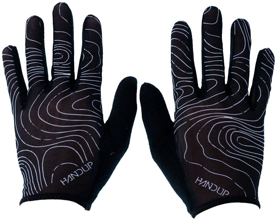 Handup Vented Gloves - Topo Map Black Medium