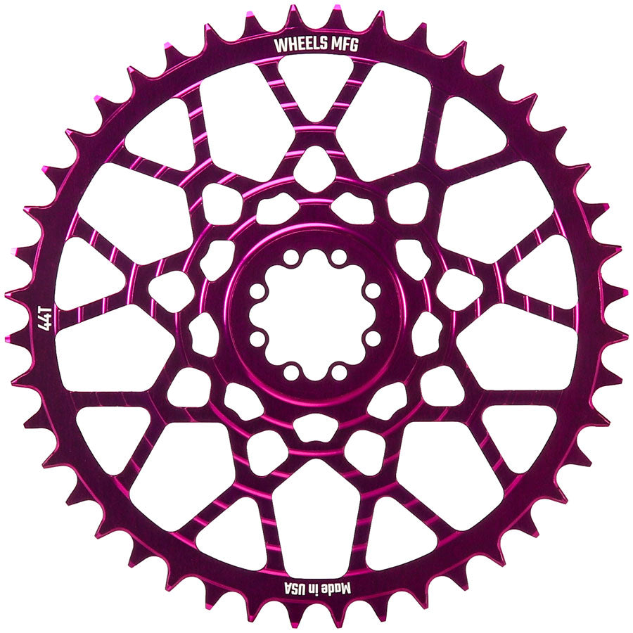 Wheels Manufacturing Gravel Direct Mount Chainring - 44t SRAM 8-Bolt Direct Mount 6.5mm Inboard Offset T-Type Chain Compatible Teal