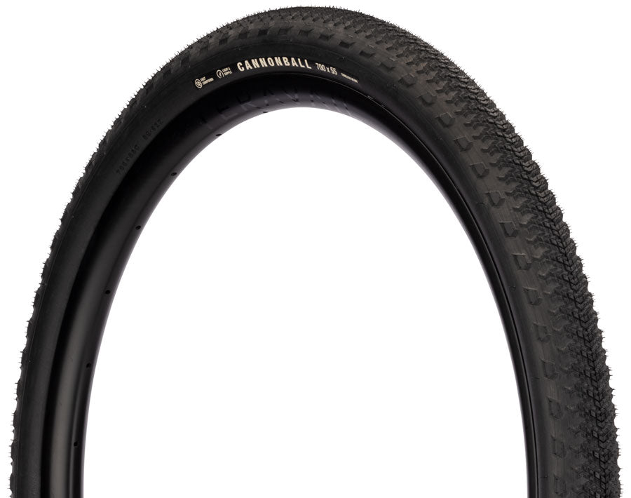 Teravail Cannonball Tire - 700 x 50 Tubeless Folding BLK Light Supple Fast Compound