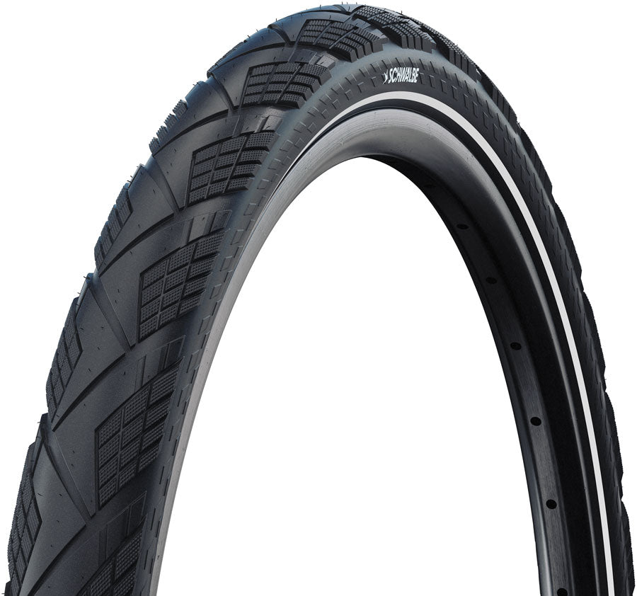 Schwalbe Marathon Efficiency Tire - 700 x 40 Clincher Wire BLK/Reflex Performance RaceGuard Addix Green E-50