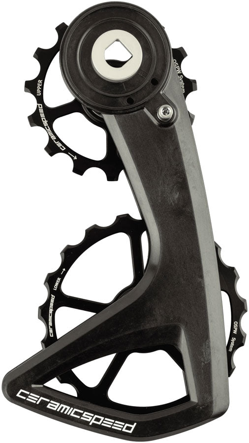 CeramicSpeed OSPW RS Pulley Wheel System SRAM Red D1/E1/Force D1 -Aluminum Pulley 5 Spoke Carbon Cage BLK v3