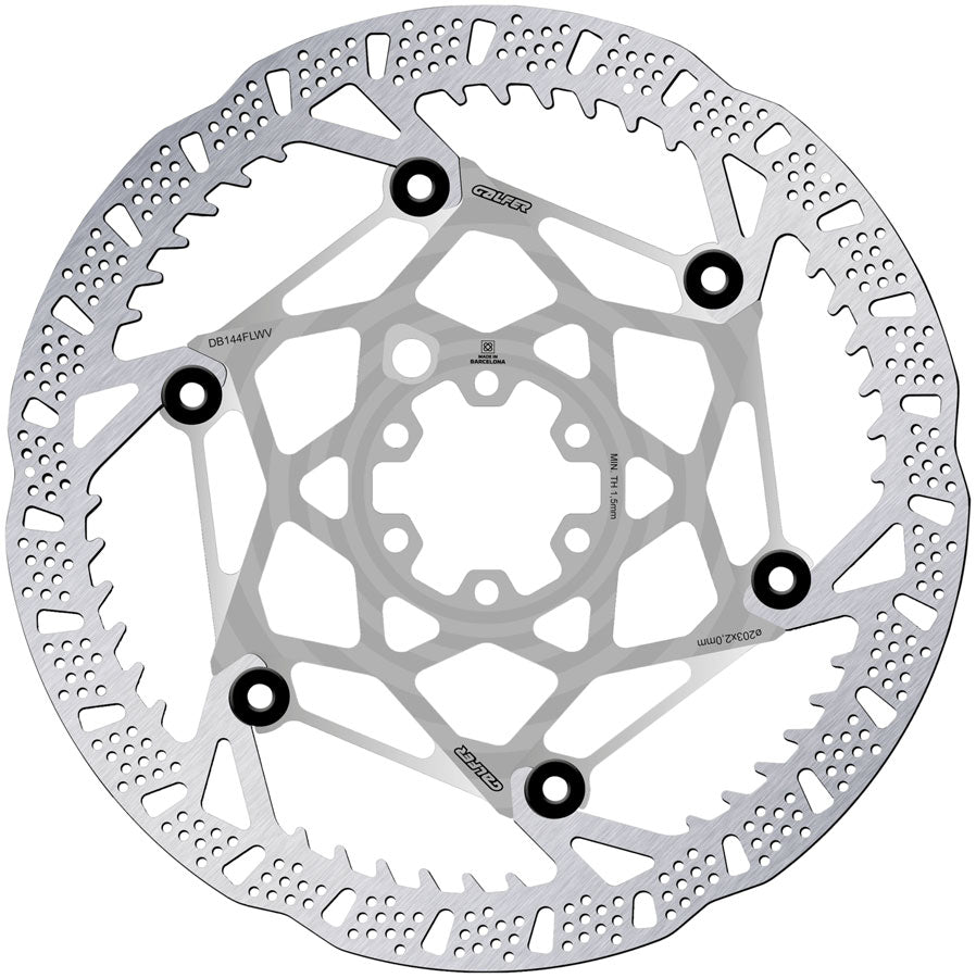 Galfer Shark Evo Disc Brake Rotor - 203mm x 2.0mm 6-Bolt Raw