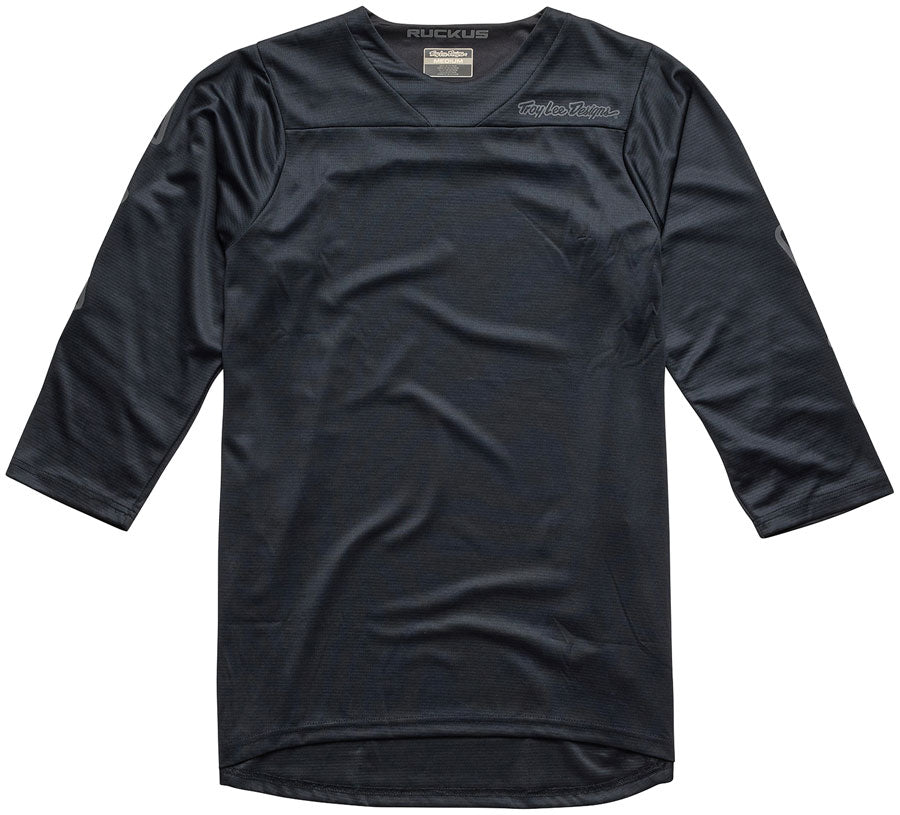 Ruckus 3/4 Jersey Solid Black - BLACK / SM