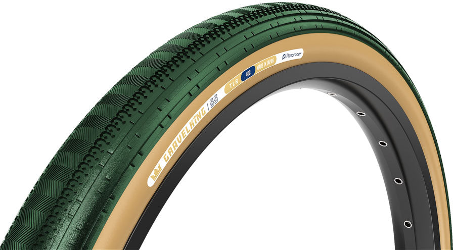 Panaracer GravelKing SS Tire - 700 x 40 Tubeless Folding British Racing Green/Brown