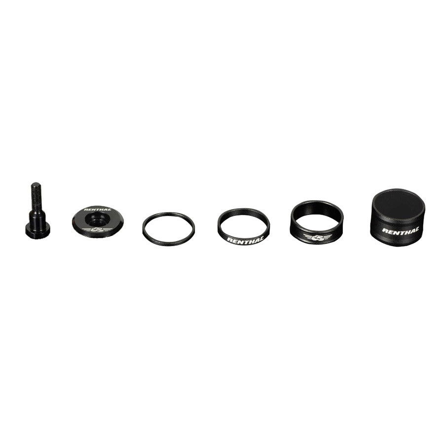 Renthal V2 Apex Spacer and Top Cap Kit Black
