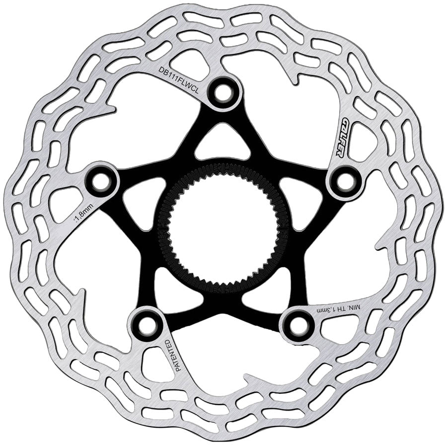 Galfer Shark Road Disc Brake Rotor - 140mm x 1.8mm Centerlock Black
